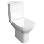 Kartell 600mm X 380mm Close Coupled WC Pan With Cistern And Soft Close Seat, White